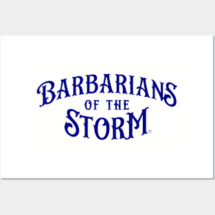 Barbarians of the Storm logo - Blue Posters and Art